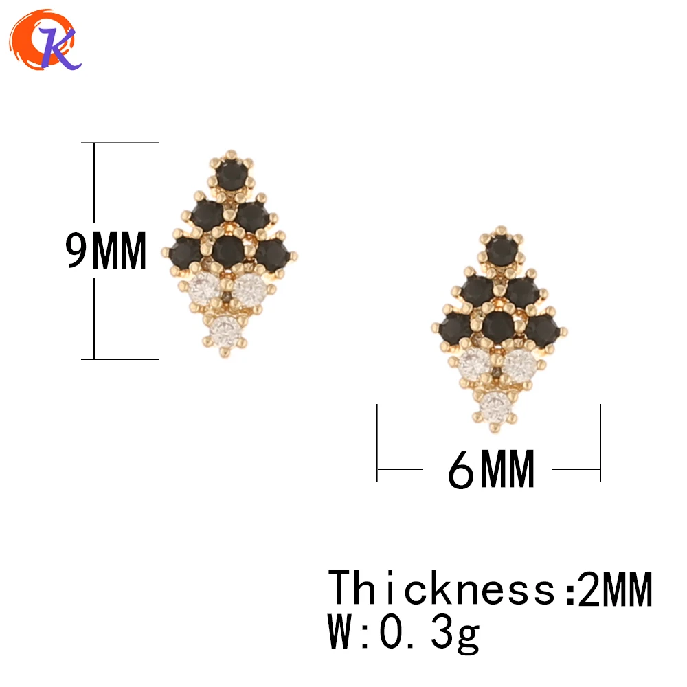 Cordial Design 50Pcs Jewelry Accessories/DIY Making/Cubic Zirconia Charms/Genuine Gold Plating/Hand Made/Fingernail Findings - cordial