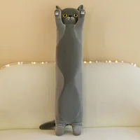 New Long Cat Doll Cute Cat Island Pillow Sleeping Companion Birthday Gift Doll Plush Toy Home Desk Decoration 1
