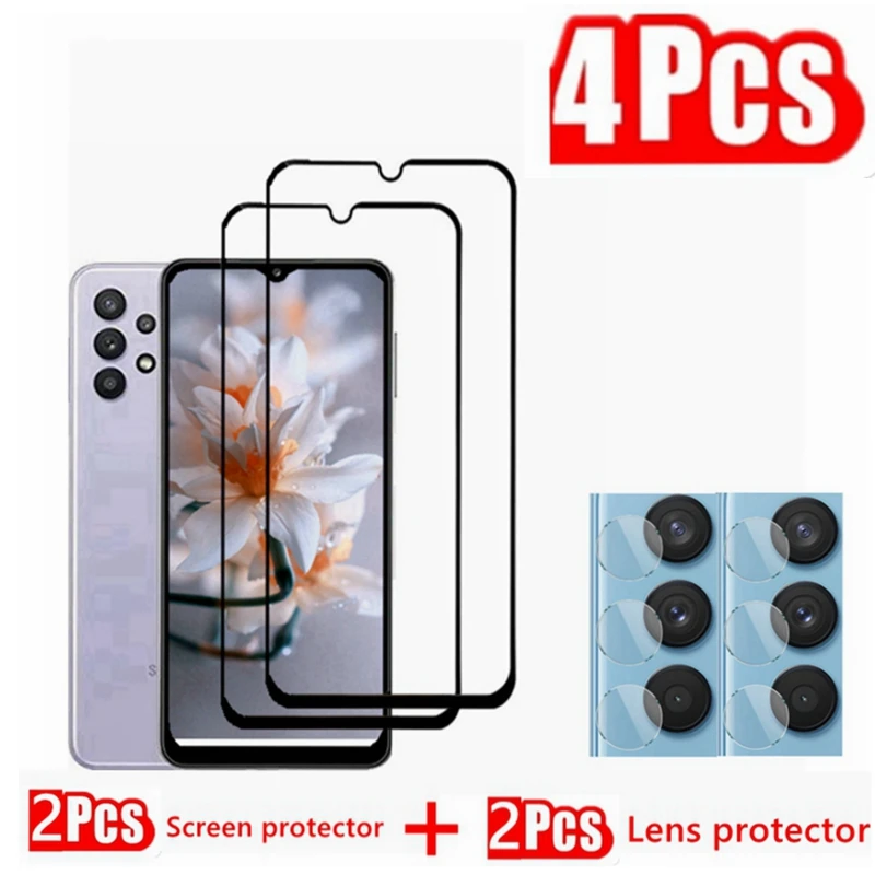 Premium Full Cover Tempered Glass Screen and Camera Lens Protector