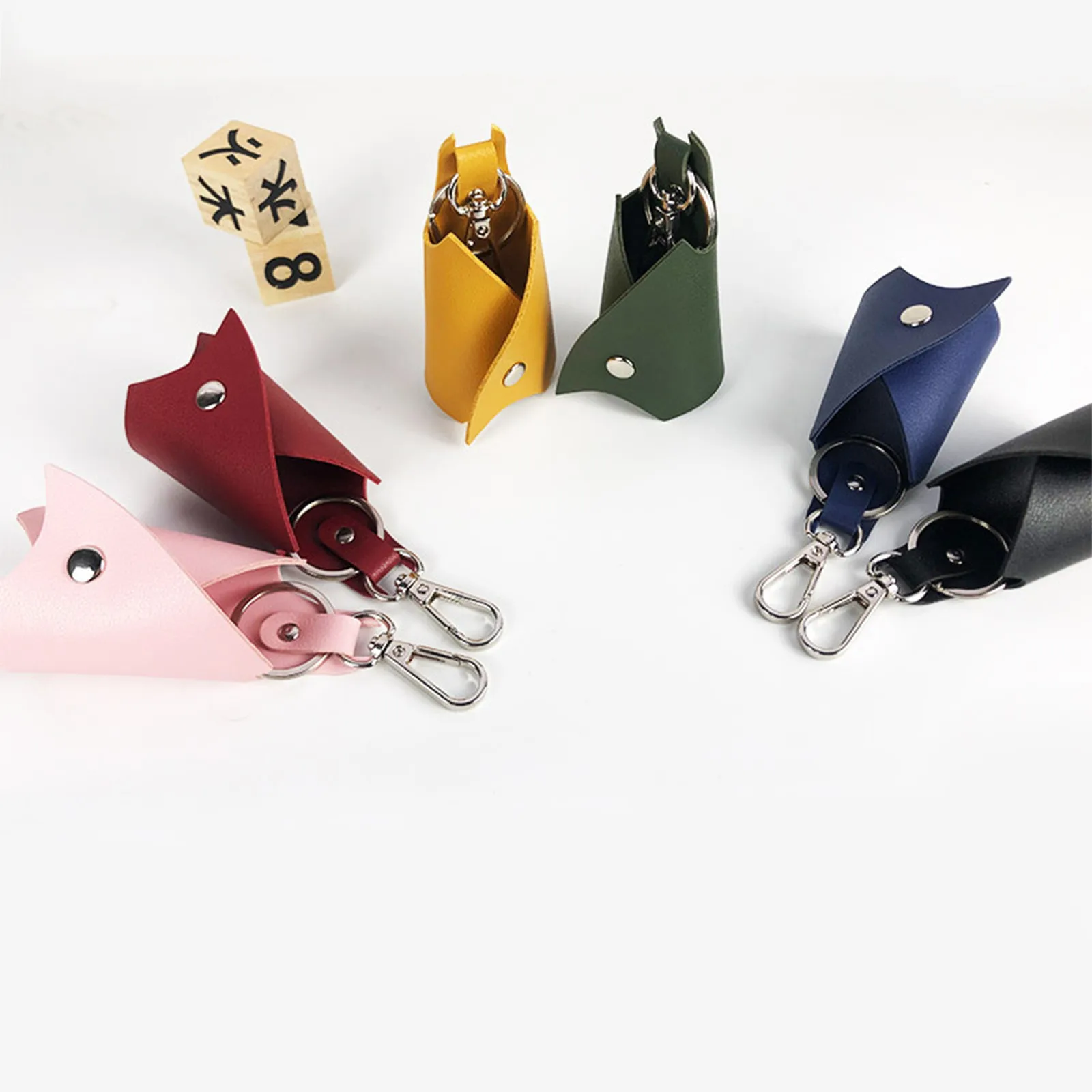 Mode Kreative Fledermaus Form PU Leder Schlüsselbund Männer Frauen Schlüssel Halter Organizer Tasche Split Auto Schlüssel Brieftasche Haushälterin Schlüsselring – Detail 9