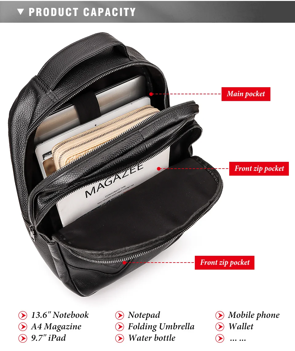 Small Designer Rucksack Designer Leather Classic Rucksack Bag - The Backpack Shop UK