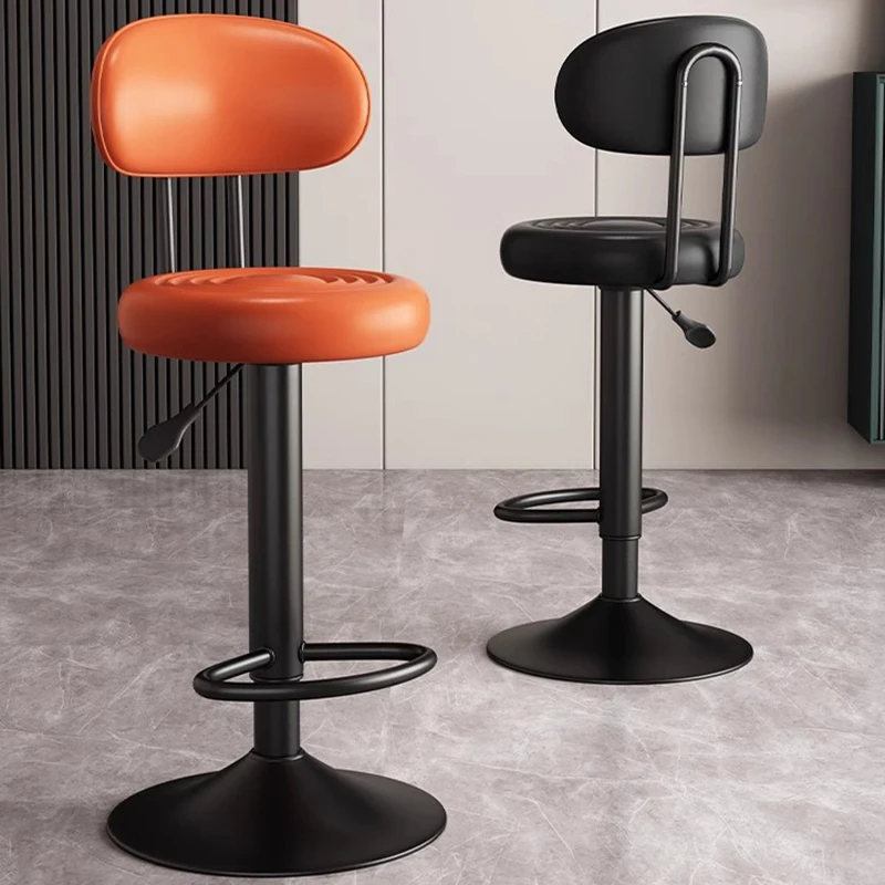 

Midcentury Party Bar Stools American Leather Designer Computer Bar Stools Gaming Barber Sgabello Cucina Living Room Furnitures