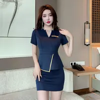 Vêtements de travail pour femmes, costume de serveur d'hôtel, Salon de beauté, Spa, Massage, café des ongles, bain de pieds Sexy, Sauna, technicien, jupe globale, uniforme 3