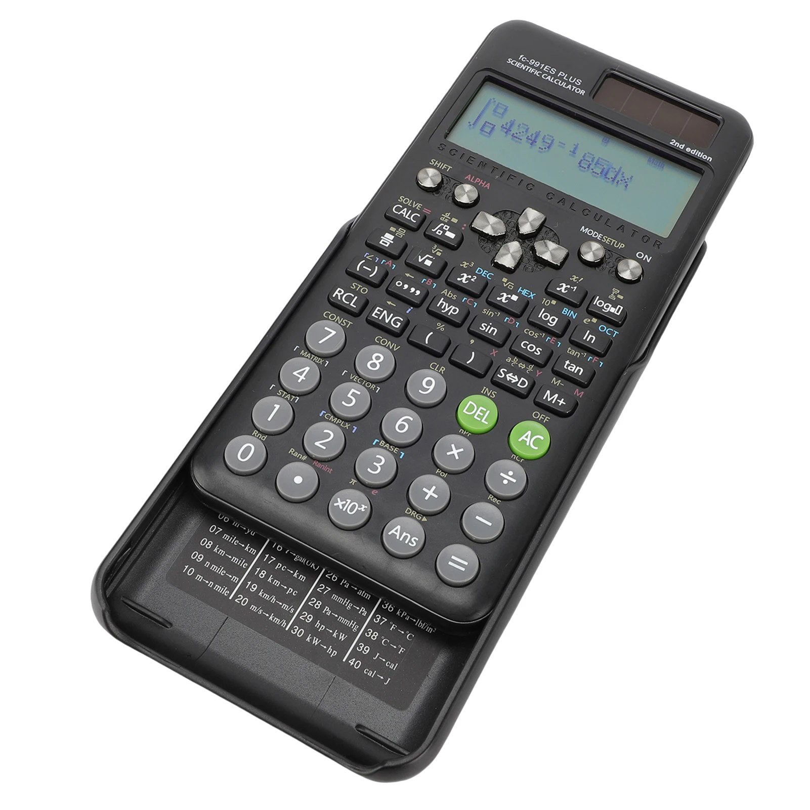 Scientific Calculators Math Calculator with 417 Function 10+2 Digits Display Dual Power Supply Ideal for Teachers College Studen - 3