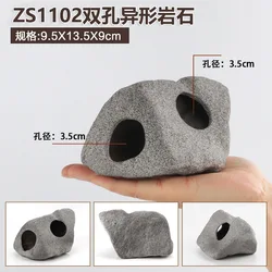 Ceramic Fish Tank Cave - Stone Landscaping Ornament and Shrimp Shelter (ZS1102)
