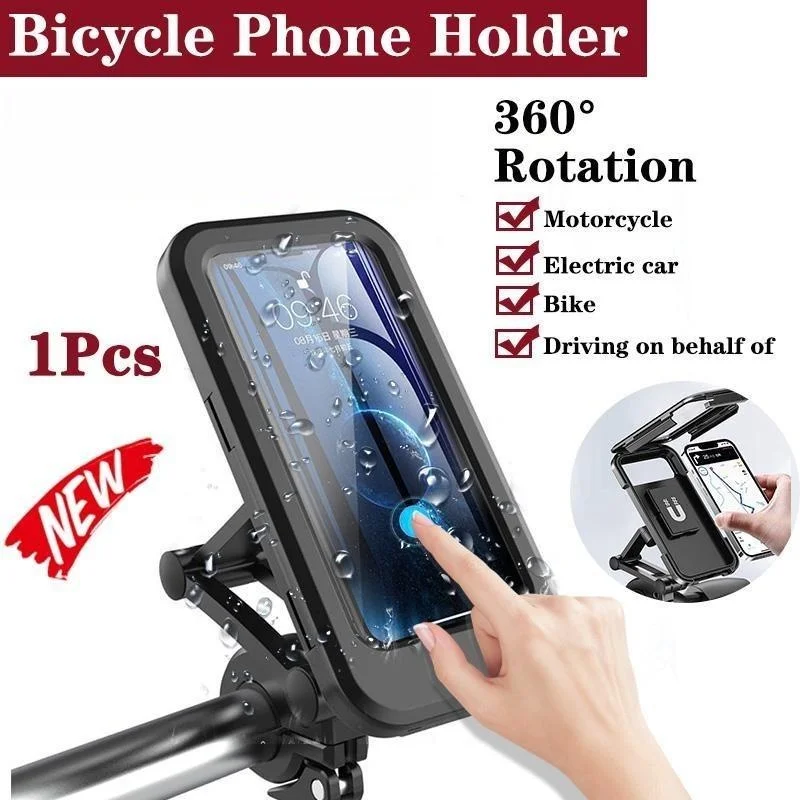 

1 шт. велосипедное крепление для телефона водонепроницаемый Сенсорный экран крепление для телефона вращение на 360 ° регулируемый мотоциклетный ударопрочный чехол для телефона