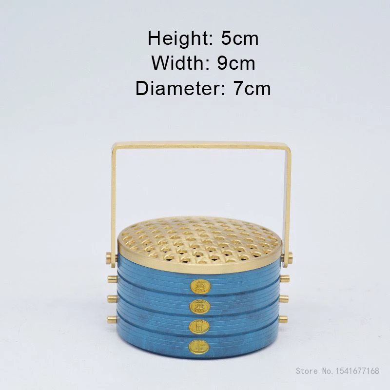 Creative Handheld Steaming Small Incense Burner Brass Aroma Rack, Indoor Zen Relic Tea Ceremony Living Room Fragrance Stove, 1Pc