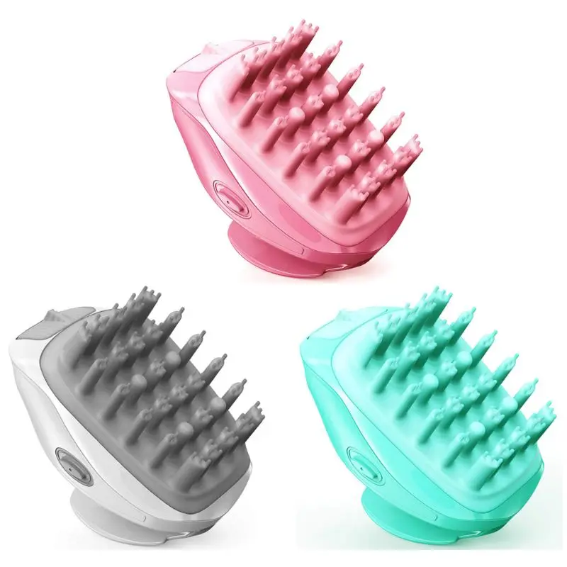 

Silicone Hair Electric Scalp Massager Shampoo Brush for Head Massage Comb Scrubber Exfoliate Remove Dandruff Deep Drop Shipping