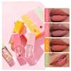4Pcs/Set Hydrating Lip Glaze Transparent Jelly Lip Plumping Long Lasting Moisturizing Lip Care Make Up Liquid Big Lip Brush 5
