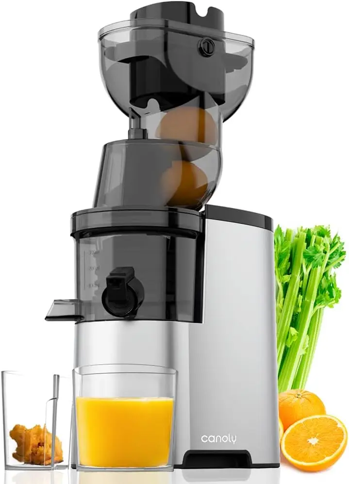 Masticating Juicer, 300W Professional Slow Juicer with 3.5-inch (88mm) Large Feed Chute for Nutrient Fruits and Vegetables amzchef zm1501 masticating slow juicer for fruit and vegetable 7 spiral masticating slow small caliber cold press juicer machine