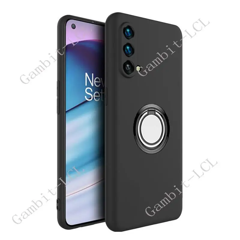 Enhanced Back Ring Holder Bracket Phone Case with TPU Soft Silicone Cover