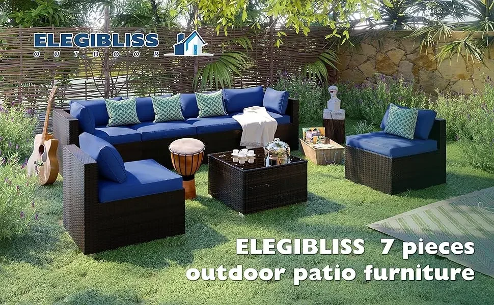 ELEGIBLISS 7 PIECES Sectional Sofa Set