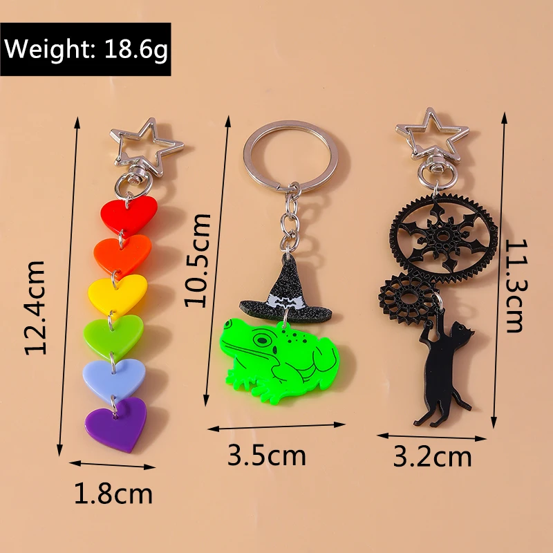 Schöner Acryl-Frosch-Schlüsselanhänger für Männer und Frauen, Tier-Schlüsselanhänger, Anhänger für Autoschlüssel, Handtasche, Dekor, handgefertigter Schmuck, Geschenke – Detail 2