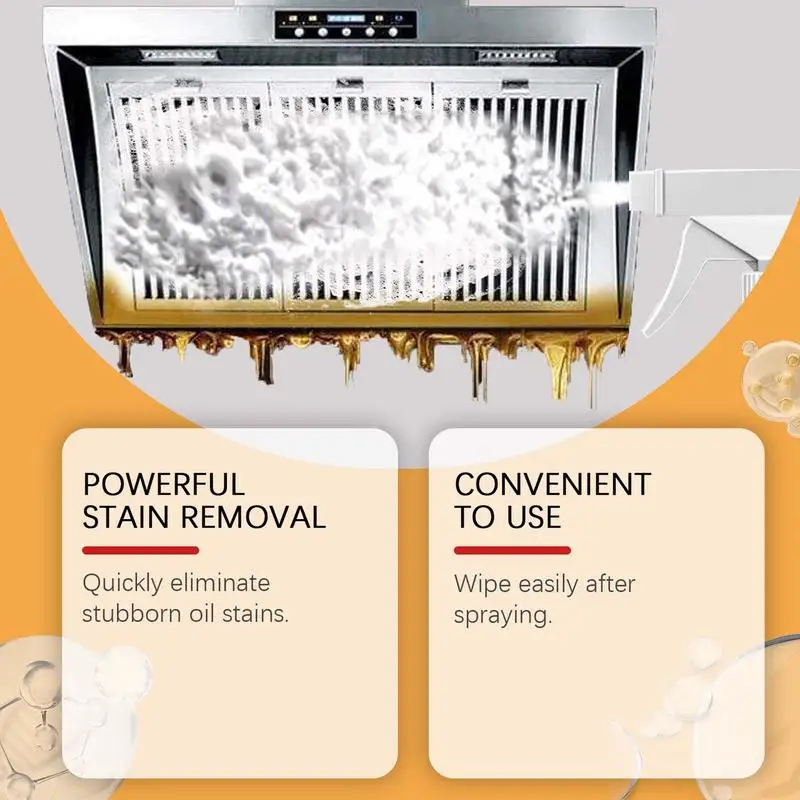 60ml Kitchen Cleaner Oil Stain Powerful Degreaser Oil Stains Remover Cleaning Grills Oven Home Cooktop Cleaning Spray