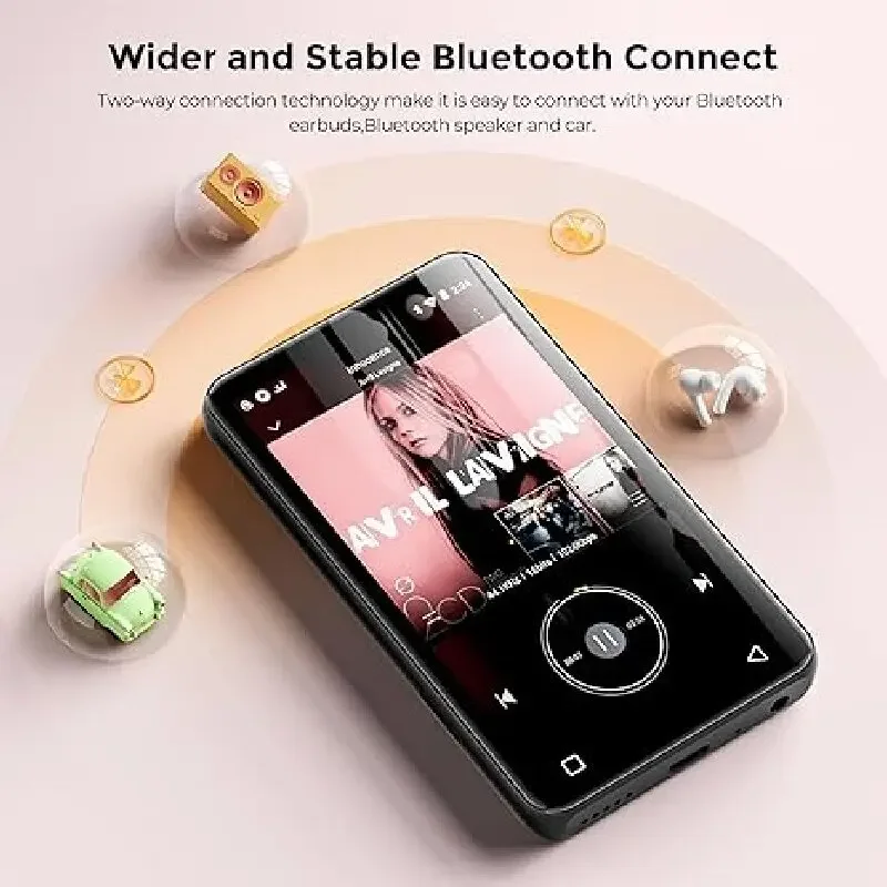 80GB MP3 player with Bluetooth and Wi Fi, Android music player with Split, Audio, Music, speaker, FM radio, e-book, up to