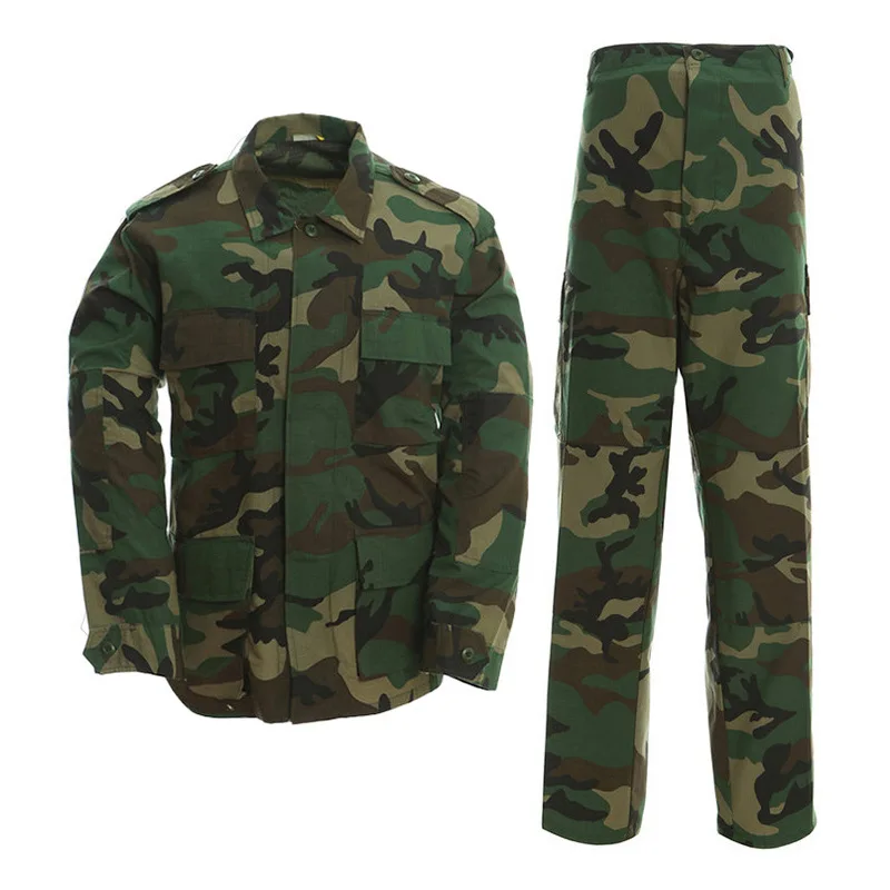 BDU Camouflage Suit For Men's Wear-Resistant Outdoor Training Clothing