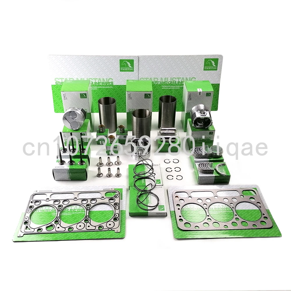 

D1503 Cylinder Liner 1G624-02310 Piston 1A021-21112 Ring Valve Head Gasket Bearing Bush For Kubota Engine Repair Set
