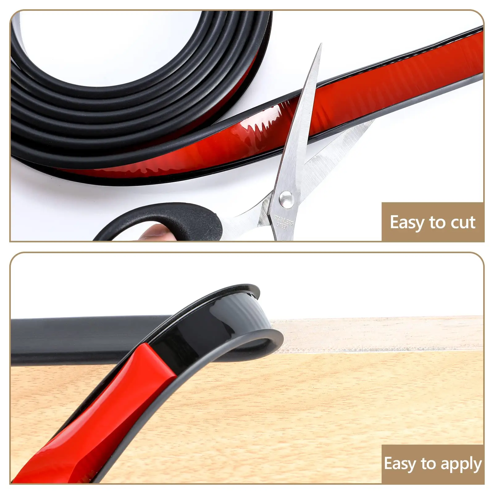 U-Shaped Sealing Strip Tpe Furniture Edge Strip Wooden Cabinet Furniture Edge Self-Adhesive Anti-Collision 5M