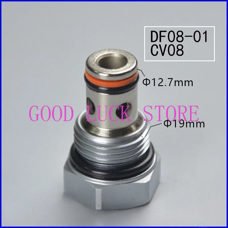 Hydraulic Threaded Cartridge Check Valve (Poppet-type) DF08-01 One-way Pressure-retaining Valve CV08 1PC