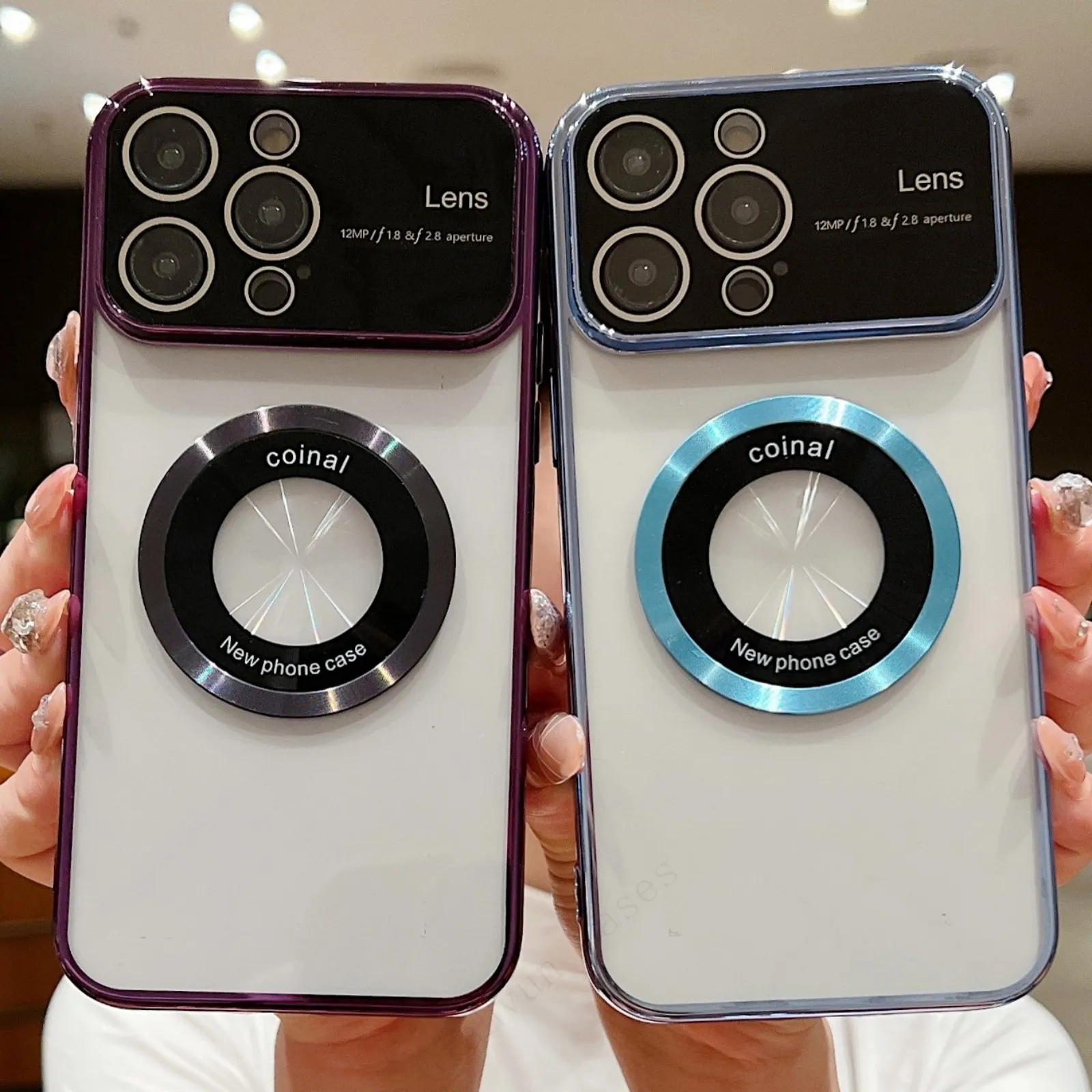 Magnetic Phone Case With Magnifier Lens Protection For Iphone_voghion.com