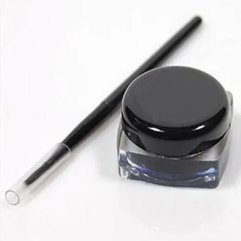 Heallor 5g Black Eyeliner Cream Waterproof Beauty Cosmetics Long Lasting Eyeliner Gel Eyeshadow Makeup Tools With Brush Set Eye - Thumbnail 4