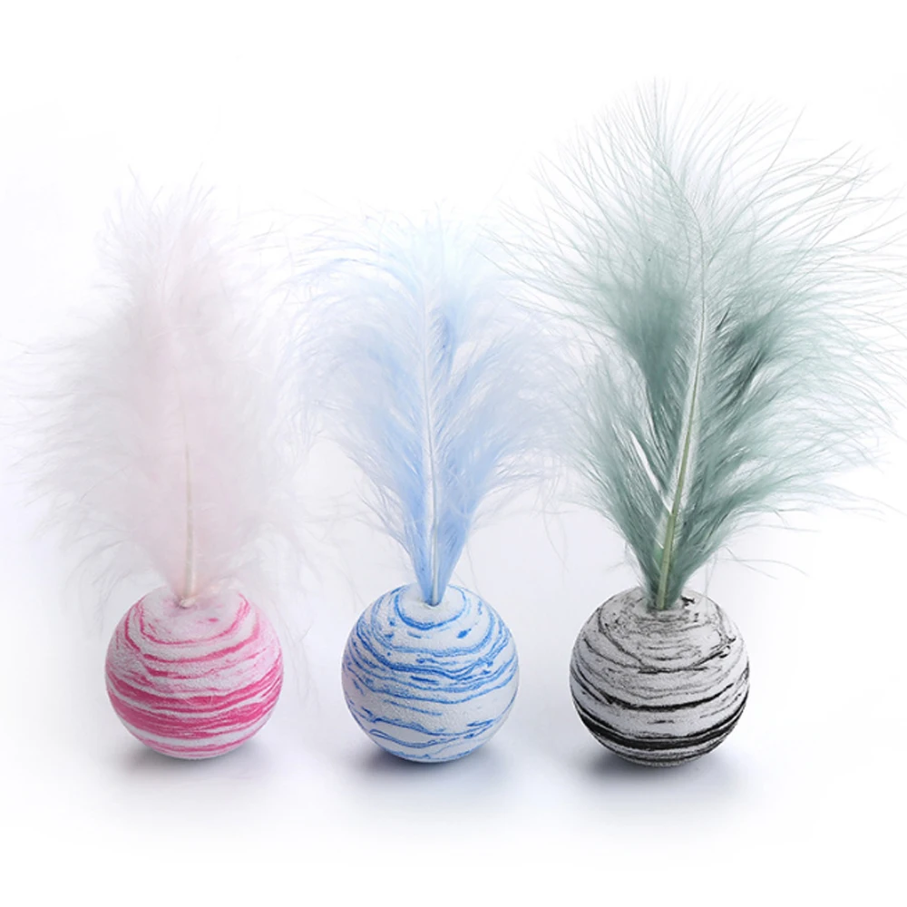Cartoon Pet Cat Toy Stick Feather Rod Mouse Toy with Mini Bell Cat Catcher Teaser Interactive Cat Toy Kitten Funny Toy Supplies 
