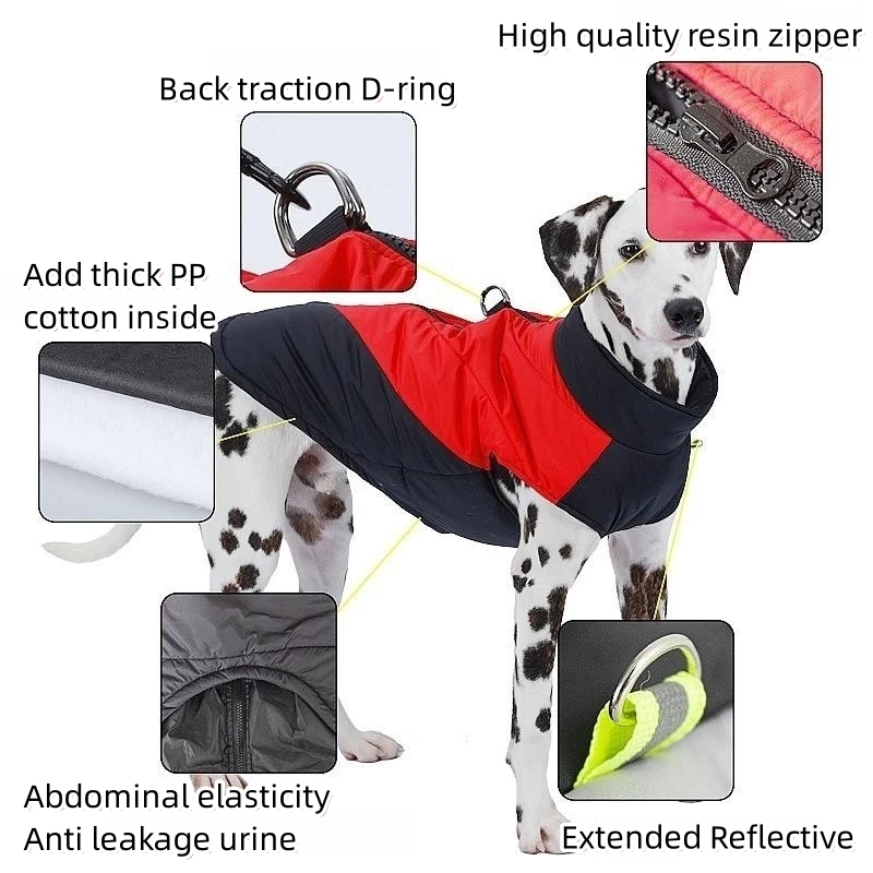 Winter Soft Pet Dog Clothes Waterproof Dog Vest Jacket