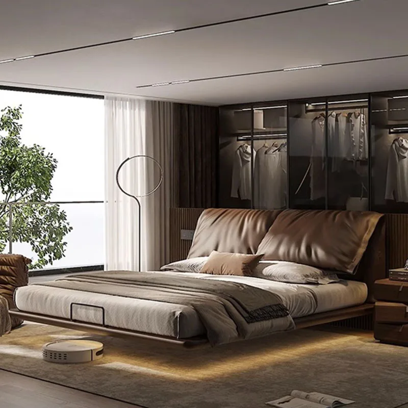 북유럽 더블 침실 침실용 나이트 스탠드, 킹 사이즈 침대 프레임, 머리판, 라운지 카마, 결혼 가정 가구 장식 