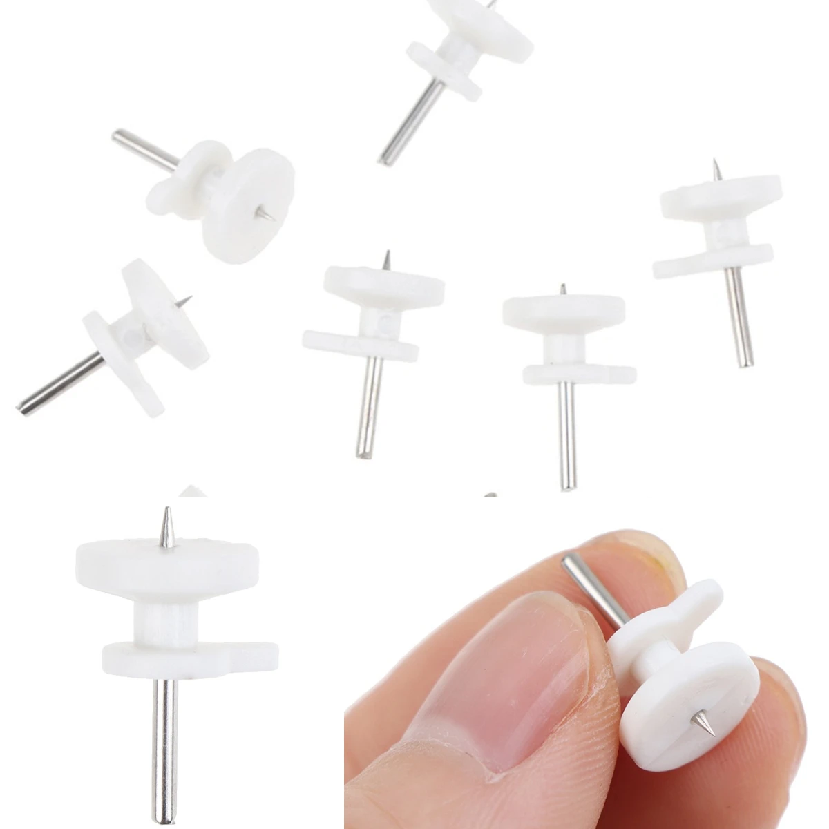 10Pcs Small Wall Mounted Hooks NonTrace Nail for Concrete Cinder Block