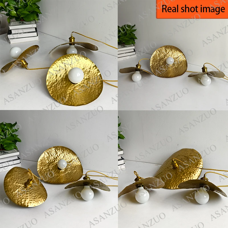 Description Picture 5 of item30/40cm Creative Gold Lotus Leaf Pendant Lights Nordic Suspension Hanglamp for Living Room Bedroom Decor Lamp Light Luminaire