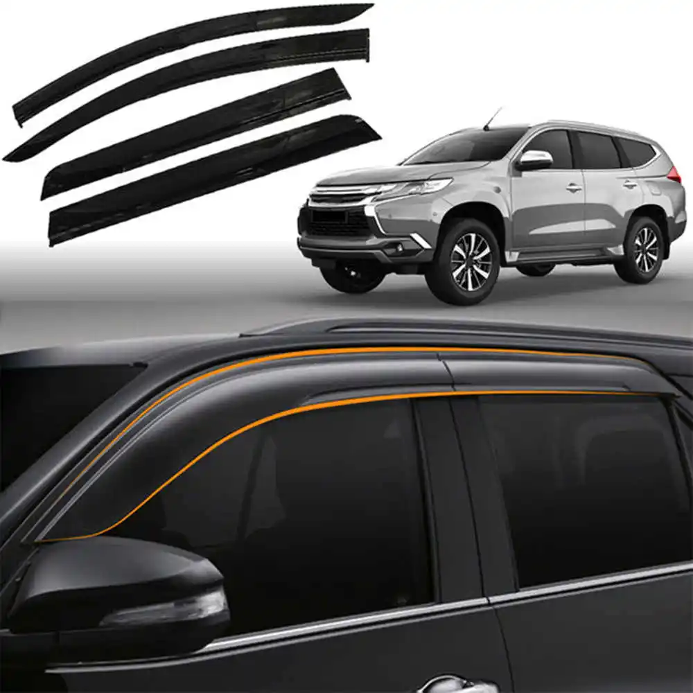 Window Visor Deflectors Rain Protectors for Mitsubishi Pajero Montero