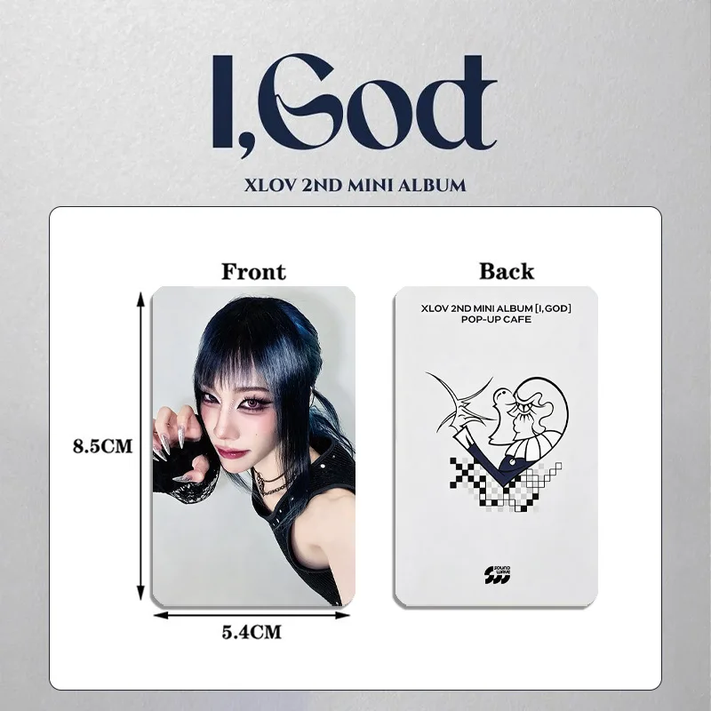 도매 XLOV 4/32개/세트 I GOD 앨범 패션 셀카 포토카드 우무티 하루 루이 현 양면 인쇄 로모 카드 팬 선물