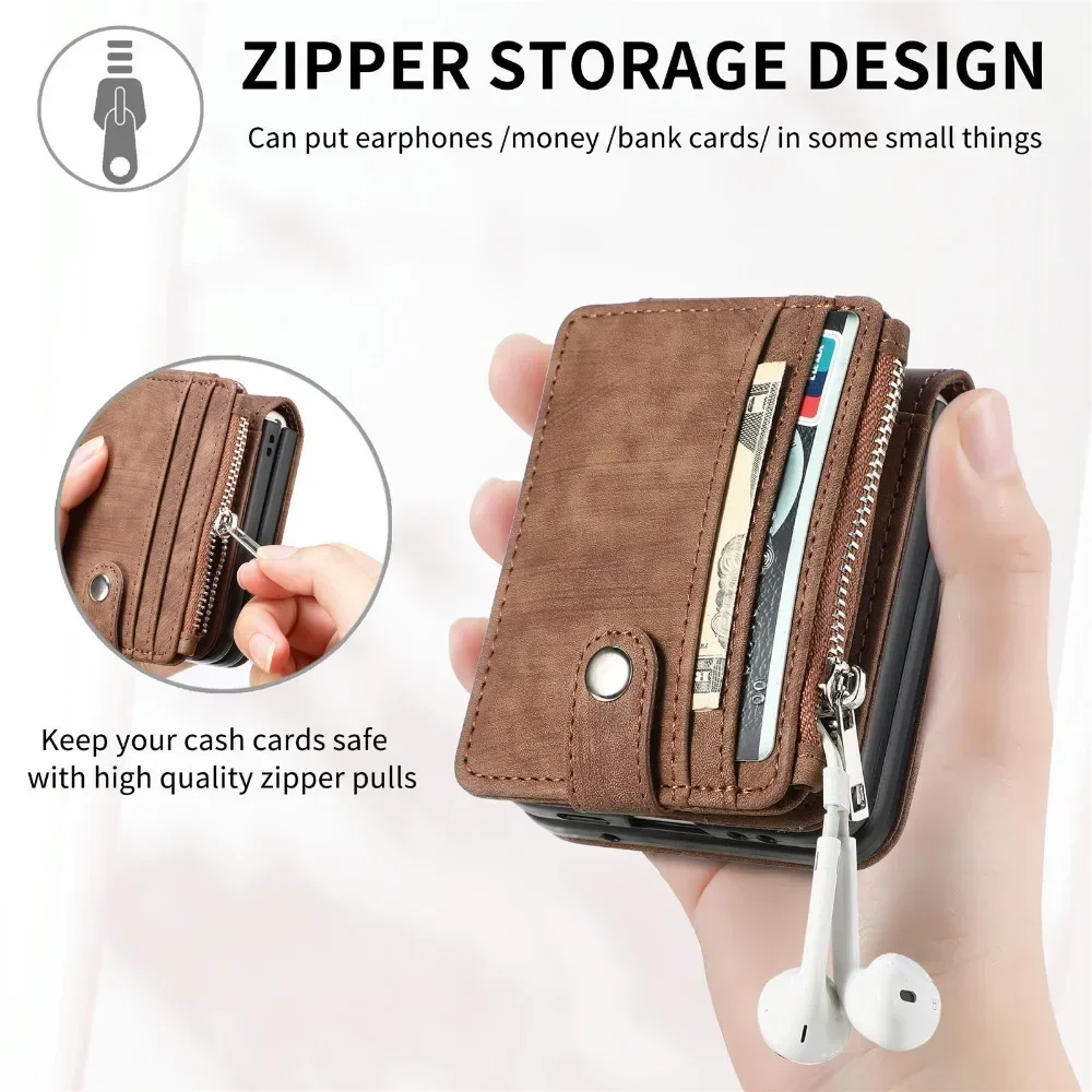 Premium Wallet Phone Case with Removable Card Holder - PU Leather Cover