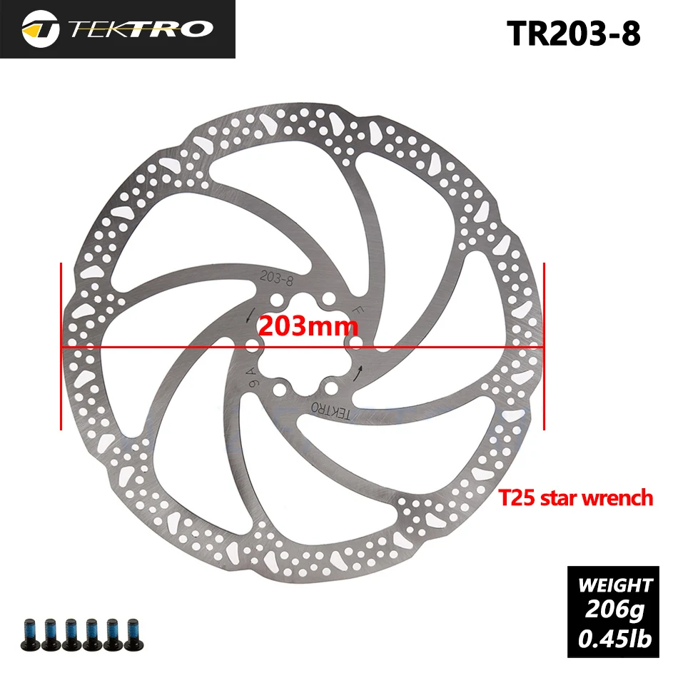 TEKTRO Bike Rotor 160/180/203mm for Mountain Bicycle Disc Brake
