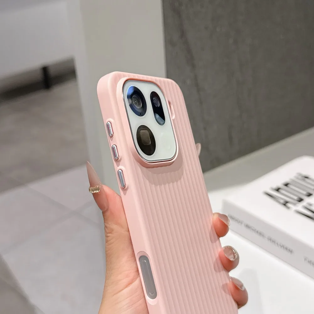 Elegant 3D Striped Magnetic Phone Case - Shockproof Matte Cover with Wireless Charging Compatibility