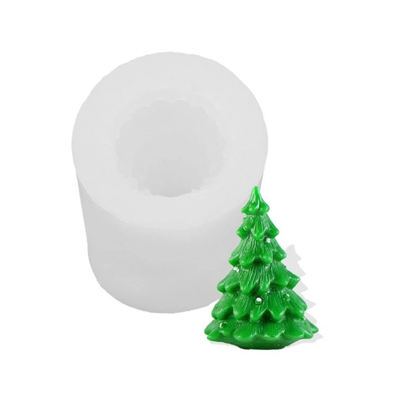 

3D Christmas Tree Mold Xmas Pine Non-Stick Fondant Plaster Candy Mould for Handmade Chocolate Cookie Molds