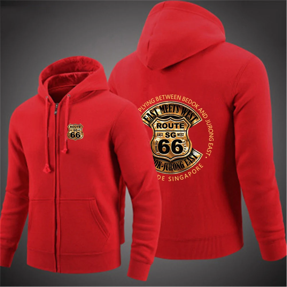 Men Vintage Cotton Hooded Hoodies Zipper Streetwear