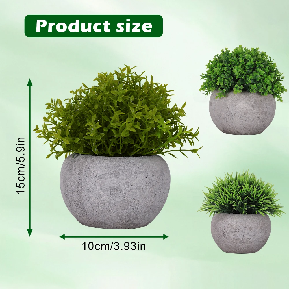 Lifelike Green Artificial Potted Plant 2