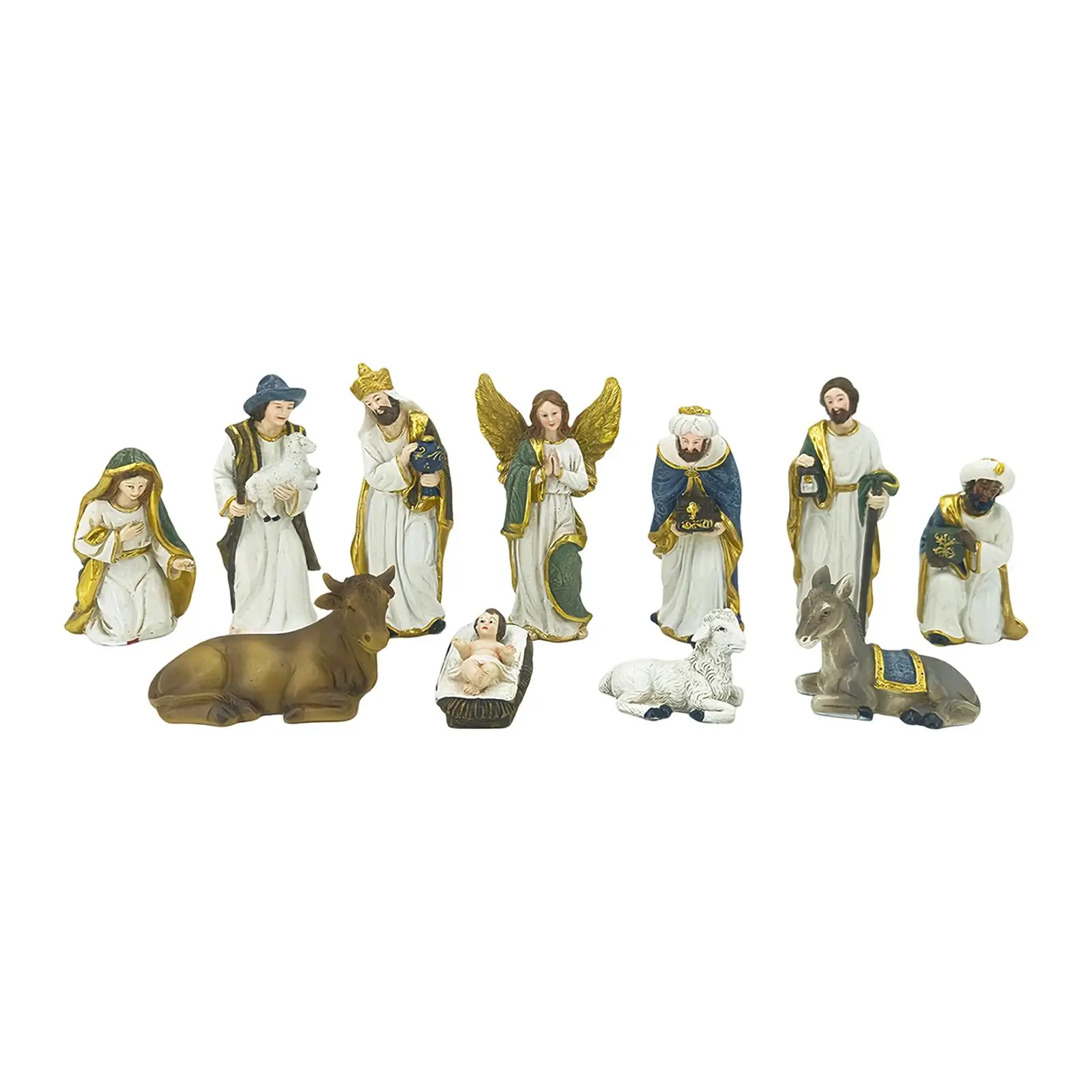 Nativity Set Nativity Scene Ideal Gift Tabletop Indoor Christmas Decoration Art Craft Jesus Holy Family Statues Figurines