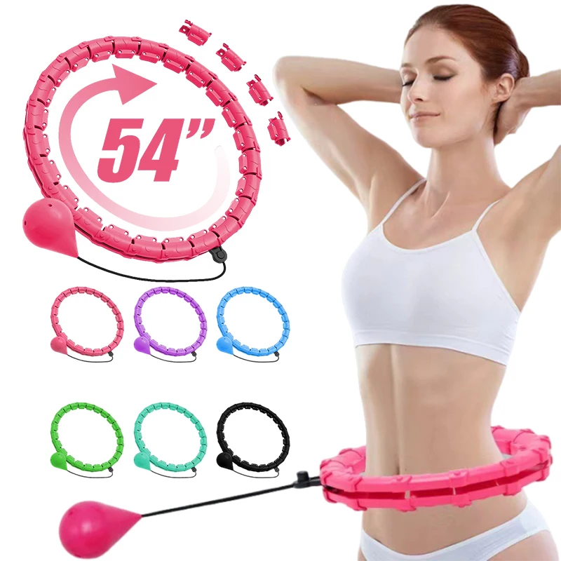 24 Node Smart Weighted Fitness Ring Detachable Fitness Hula Hoop Fat Burning for Slimming Weight Loss Exercise