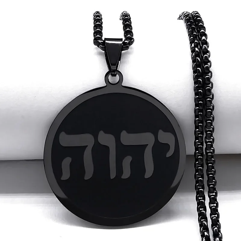 

CHUANGCHENG Hebrew Jewih Pendant Wo Peronality tainle teel Round Men' Necklace Chains