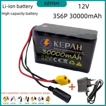12V 3S6P 30000mAh 18650 lithium battery pack built-in 30000mAh high current BMS for spray and other equipment Rechargeable