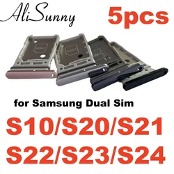 Dual Sim Card Tray Slot and SD Holder - 5-Pack Replacement Set (5x S21Fe)