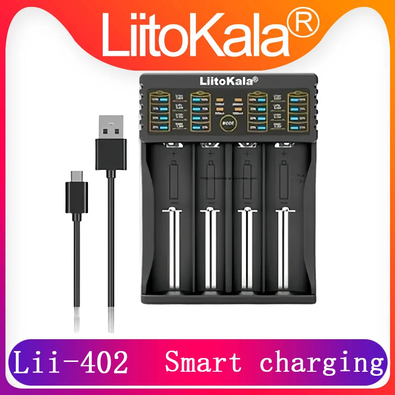 

liitokala Lii-100 Lii-402 Lii-202 1,2 3,7 3,2 3,85 aa/aaa ni-mh ni-cd intelligentes Ladegerät fo Brand new original