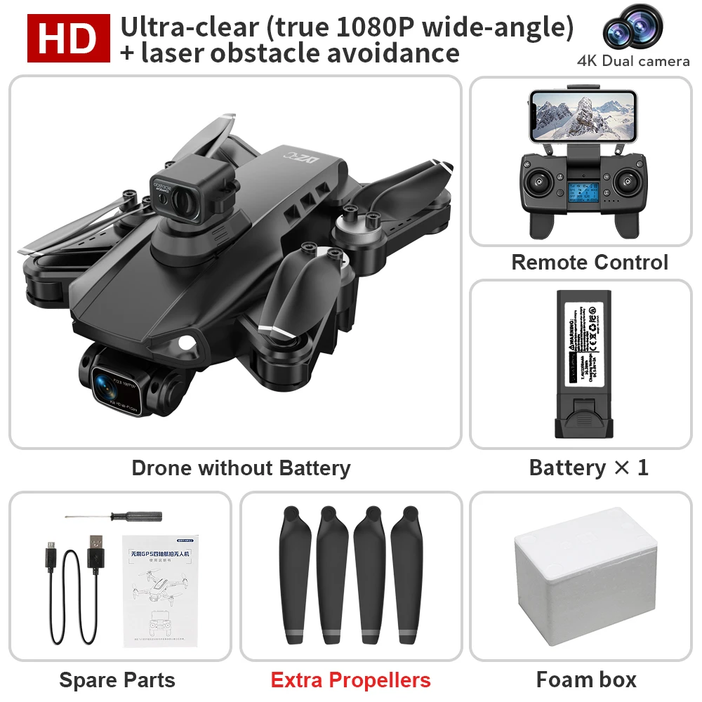 Drone GT3 Mini - 5G 8K GPS - Professionnel - Photographie Aérienne HD