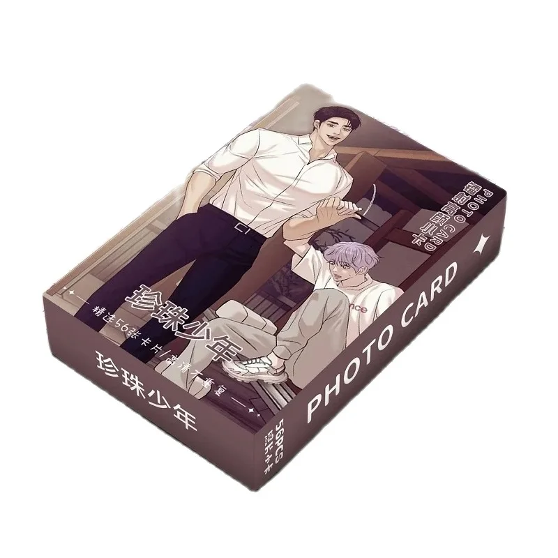 56 Pcs/Set Korean Manhwa Laser Lomo Card Jooha Dooshik Comic Characters HD Photocard Cosplay Gift comics photo cards manga photo cards photo cards