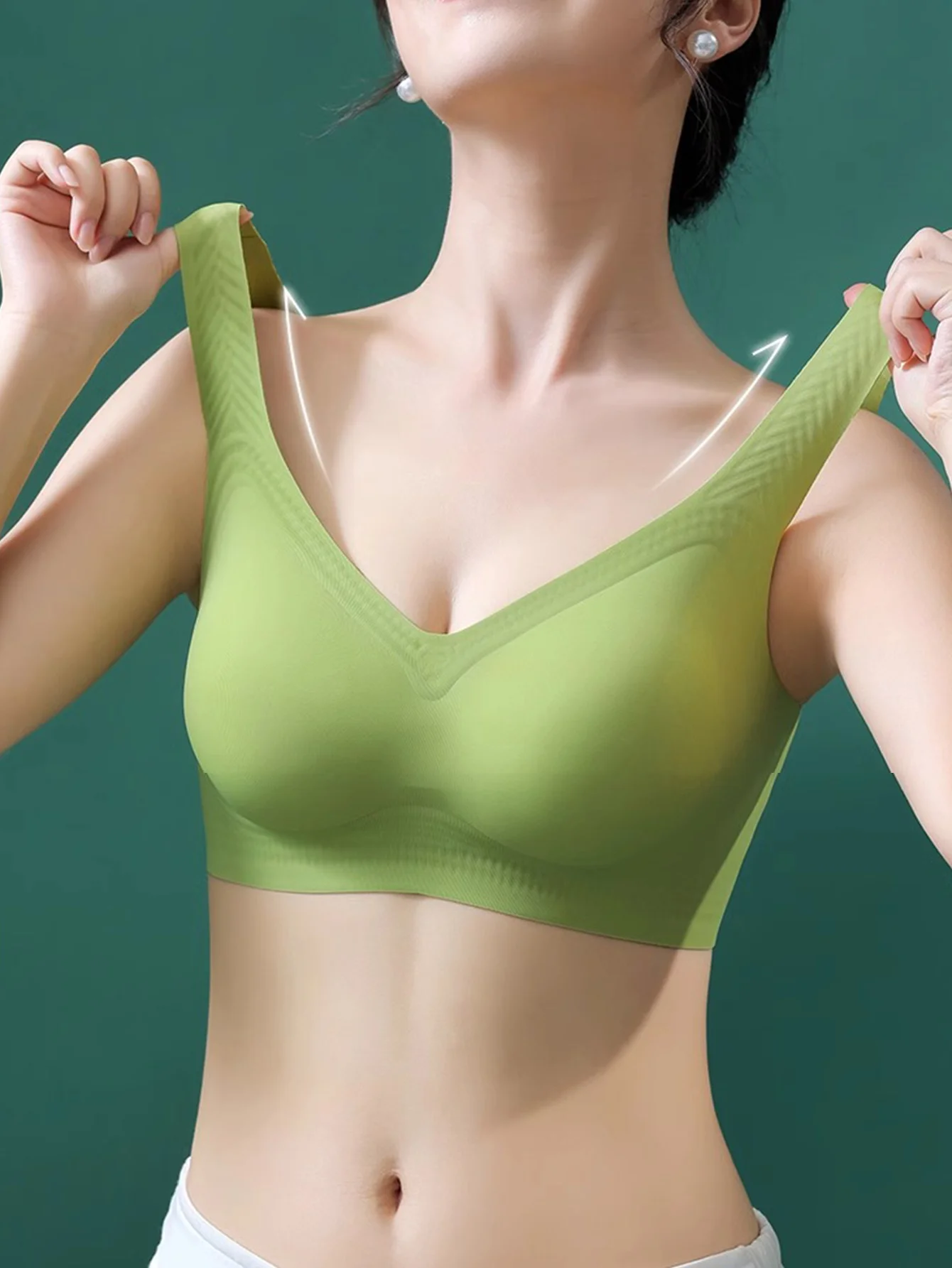 Fat 200 pounds plus weight, comfortable plus size underwear, summer thin design, big chest, small gathering, anti sagging bra 3