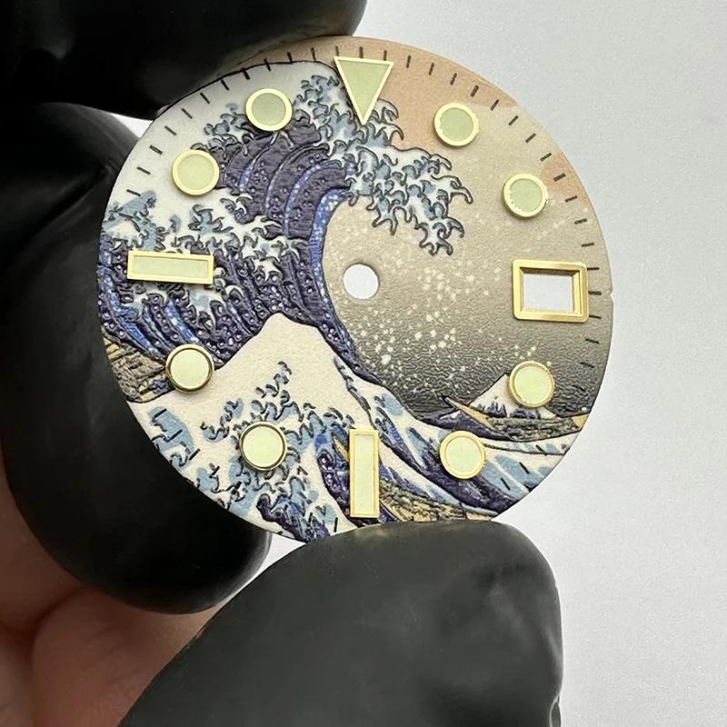 28.5mm Zifferblatt Blau Leuchtendes Zifferblatt Für Japan NH35/36 Automatikwerk