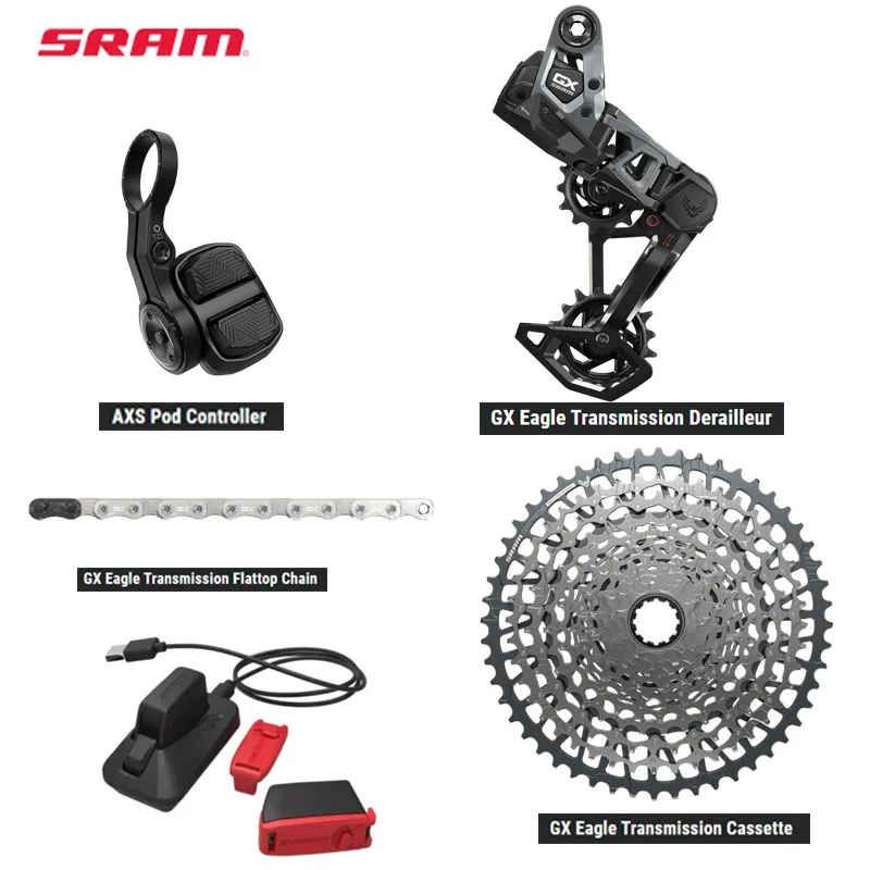 2023 Sram Gx Gx Eagle Axs Gruppo Trasmissione Axs Pod Controller E Gx Deragliatore, Cassetta, Catena, Batteria E Caricabatterie