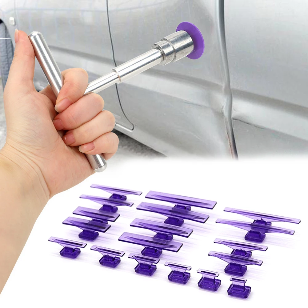 

10/28pcs Car Paintless Dent Repair Puller Plastic Auto Hail Pit Removal Repair Tools Tabs Dent Lifter Puller Dent Removal Tools